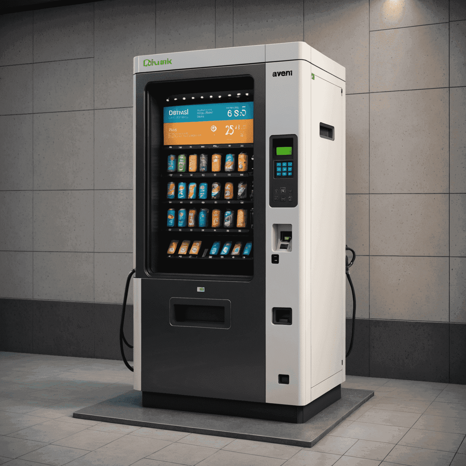 A modern fuel vending machine with its internal components exposed, showcasing the complex technology inside